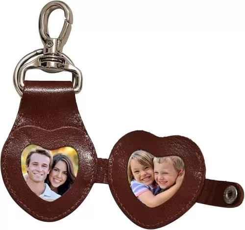 Wise Owl Accessories 3D Leather Keychain Cute Heart Shape Valentine Gift