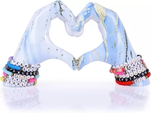 WUBIANJIE Love Finger Statue, Heart-Shaped Sculpture Love Gesture, Modern Art Sculpture, Creative Wedding Home Table Decoration