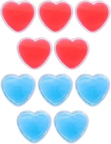 10 Pcs Heart-Shaped 5D Diamond Art Painting Glue Clay Drilling Painting Wax with Storage Case Glue Clay Wax Cross Stitch Painting Kits Tools Diamond Dots Painting Accessories (2 Colors)