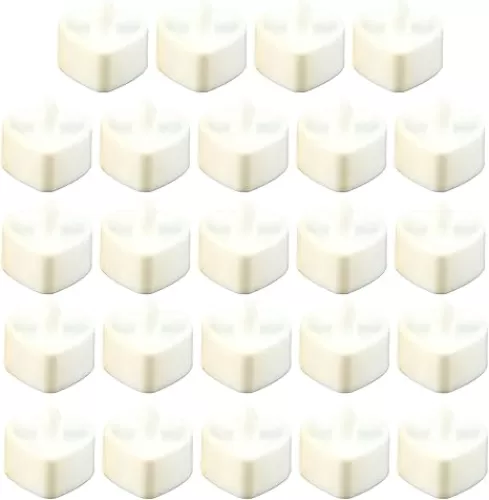 24Pcs Heart Shape LED Tealight Candles, Flameless Flickering Candle Lights with Artificial Flower Petals for Wedding, Valentine