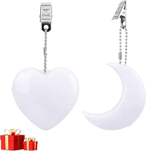 2Pcs Rechargeable Purse Light Handbag Light, 2025 New LED Bag Light for Purse with Automatic Touch Sensor, Heart and Moon Shaped Lamp, Purse Must Haves Accessories, Best Gifts for Women, Girls, Mother