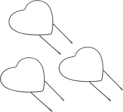 3pcs Iron Garden Trellis Heart-Shaped Support for Vines and Flowers Plant Climbing Structure for Garden Decoration and Plant Growth