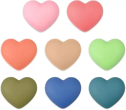 8pcs Strong Fridge Magnets, Small Heart Shaped Decorative Magnets for Refrigerator Photo Calendar Map Whiteboard Kitchen Office Classroom