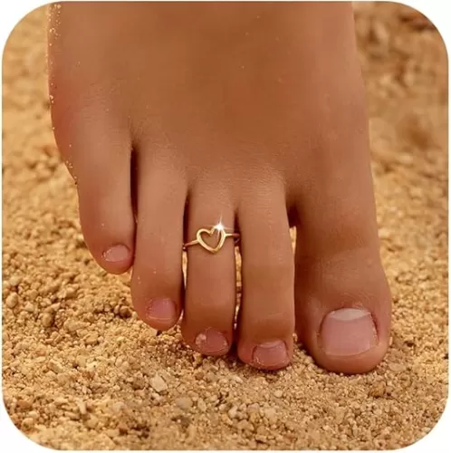 925 Sterling Silver Dainty Heart Toe Rings for Women Mother 14K Gold Plated Arrow Heart Infinity Vintage LOVE Knot Stylish Toe Rings Adjustable Band Rings Summer Beach Party Foot Wedding Jewelry