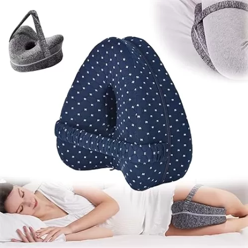 Alignment Pillows for Side Sleepers, Hip Alignment Pillow with Adjustable Strap, Heart Shaped Between Leg Pillow Knee Pillows for Relieve Sciatica and Hip Pain While Sleeping