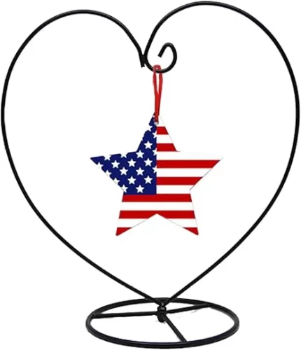 Archi Heart-Shaped Ornament Display Stand Iron Pothook Stand for Hanging Glass Terrarium (Heart-1)