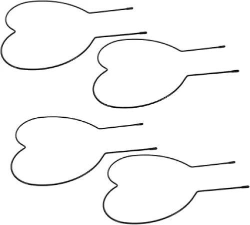 Balacoo 4pcs Metal Garden Trellis: Heart Shaped Decorative Potted Plant Support Stakes Iron Climbing Plants Stand for Flowers and Vegetable