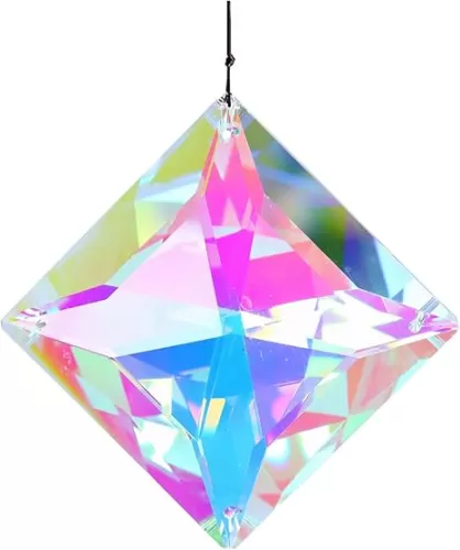 Colorful Hanging Chandelier Crystals Heart Sun Catchers，Prisms Suncatchers for Windows Hearts for Hanging Glass Rainbow Suncatcher Glass Crystal Suncatcher Pendant Feng Shui Wedding Home Window Orname