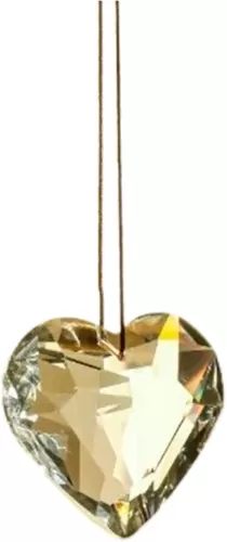 Crystal Hanging Heart-Shaped Suncatchers Prism Craft Pendant, Hanging Sun Catchers Chain Ornament Window Garden Decor