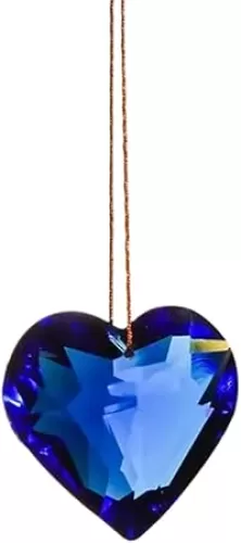 Crystal Heart-Shaped Prism Window Door Ornaments Chandelier Pendant with Rope Rainbows Maker Hanging Suncatchers