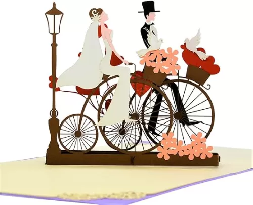 CUTEPOPUP Wedding Day Pop Up Card, Valentine pop up Card, Sophisticated Details, The Perfect Handmade Items for Your Lover In Valentine or Love Wedding Day