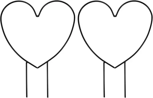 DOITOOL Heart Shaped Plant Climbing Frame 2pcs Vine Plant Support Wire Iron Garden Trellis
