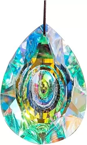 Drop Crystal Heart Sun Catchers，Prisms Hanging Suncatchers for Windows Hearts for Hanging Glass Rainbow Suncatcher Glass Crystal Suncatcher Pendant Feng Shui Wedding Home Window Ornament