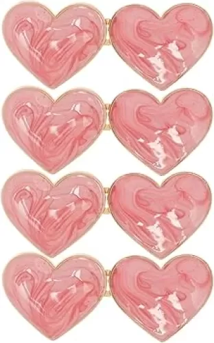 GALPADA 4pairs Heart-Shaped Waist Tighteners Jeans Button Extenders for Loose Pants No-sew Waist Adjusting Clamp for Women for Casual Formal Occasions