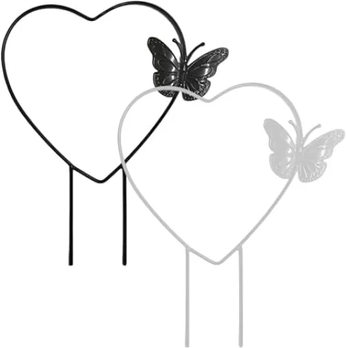 GANAZONO Climbing Frame Metal Material Heart Shape Plant Support for Garden Plant Stake