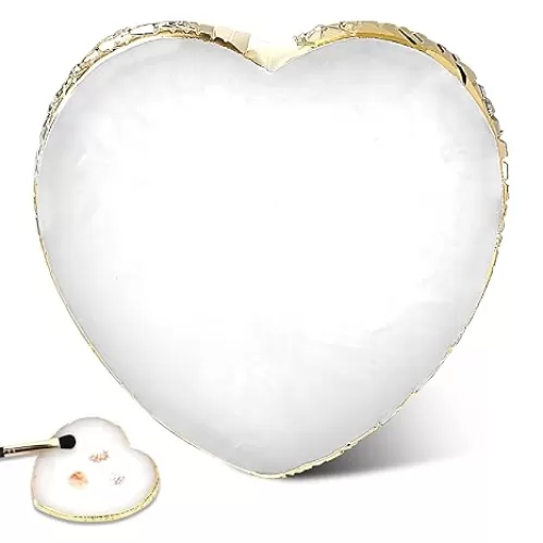 Gold Edge Nail Holder Display Board, Resin Nail Art Palette, Heart Shaped Color Nail Mixing Palette, Nail Polish Palette, Nail Art Painting Mixed Color Palettes, Nail Pallet for Nail Art