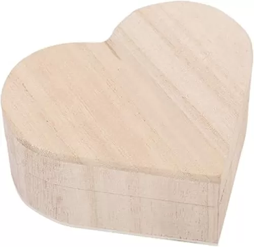 Heart-shaped Wooden Box, New Lovely Wooden Heart-shaped Jewelry Storage Box Packaging Carrying Case Craft Decoration Hot for Packaging Jewelry, Small Gifts