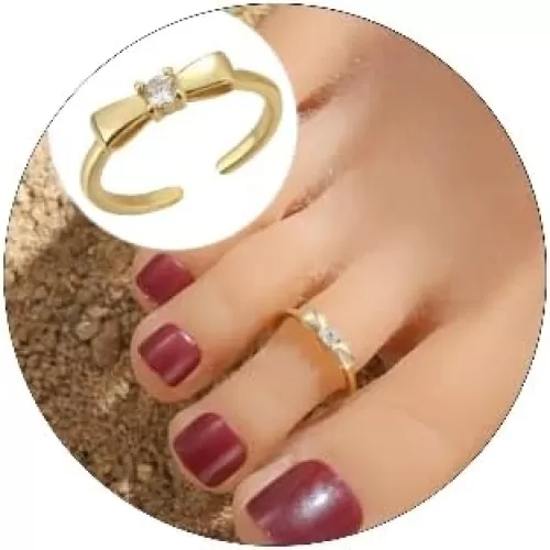 Heart Toe Ring for Women, 925 Sterling Silver Love Bow Foot Ring to Daughter Mother 14K Gold Plated Dainty Simple Beach Summer Body Jewelry Graduation Gift