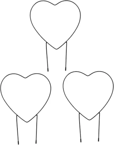 KESYOO 3Pcs Heart Shaped Iron Plant Trellis for Garden Support for Climbing Plants Decorative Garden Trellis for Potted Plants
