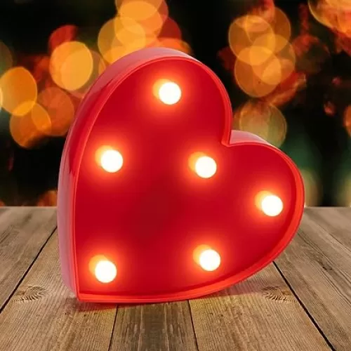 Light Up Letters, Led Letter Lights 26 Alphabet, Decorative Lighted Letter, Battery Powered Led Marquee Letters for Party, Bar, Night Light, Home Decor(Red Heart)