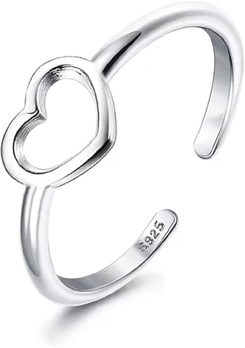 Milacolato 925 Sterling Silver Toe Rings for Women 18K White Gold Plated Arrow Heart Infinity Vintage Celtic Knot Teardrop Daisy Flower Stylish Toe Rings Adjustable Toe Band Rings Summer Beach Foot Jewelry