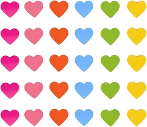 NUOBESTY 120pcs Refrigerator Magnets Heart Shaped Decorative Fridge Magnets for Office Locker Whiteboard Party Favors Gifts 3cm