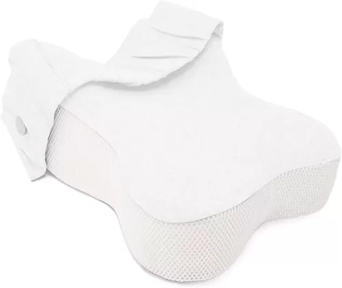 Orthopedic Long Knee Pillow for Side Sleepers, Contoured Support Thighs & Knees for Sciatica, Back Hip - Soothing Joint Pain Relief, Leg Pillow for Pregnancy (White)