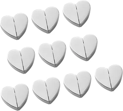 Pack of 10 Heart Magnetic Curtain Clip Without Nails Need Double Sided Magnets for Light Blocking Home Decoration
