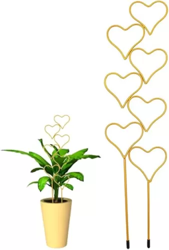 Plant Trellis for Climbing Plant Support Stake Metal Garden Trellis Heart Shape for Pot Plant Heart Plant Trellis