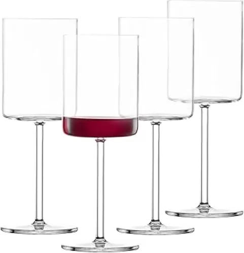 SCHOTT ZWIESEL Modo Red Wine Glass (Set of 4), Wine Glasses for Red Wine, Dishwasher-Safe Tritan Crystal Glasses, Made in Germany (15 Ounce)