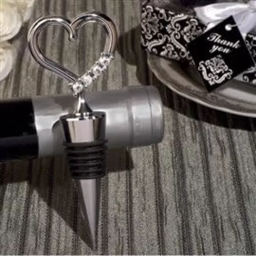 Stylish Bling Open Heart Wine Stopper