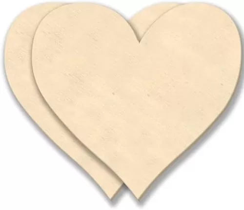 The Crafts Outlet 4-in Family of Wood Shape 4mm Thick Shape (Heart) Medium Unfinished Plywood, 2-Pack