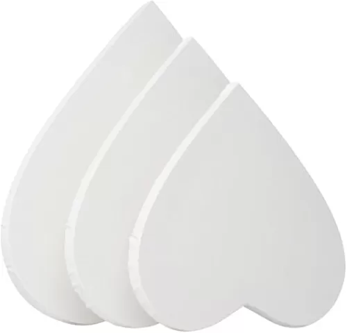 TRANSON 3 Sizes Heart Shaped Stretched Canvas Primed Ready for Painting
