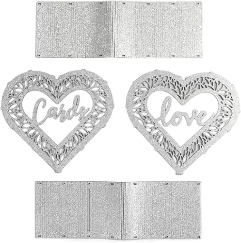 Wedding Card Box, Heart Shape Hollowed Sturdy Wood Easy Assembly Wedding Gift Card Holder for Reception Party Decoration