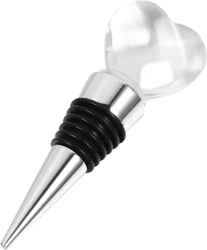 Wine Stopper Alternative Heart Shape Wine Bottle Plug Alloy Wine Sealer Preserves Wine Freshness