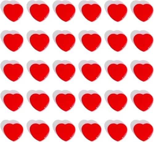 ZDZBLX 30 Pcs Fridge Magnets Refrigerator Magnets Strong Magnets Small Magnets for Whiteboard, Heart Heavy Duty Magnets Mini Cute Magnet Locker Magnets for Fridge, White Board, Office, Classroom (Red)