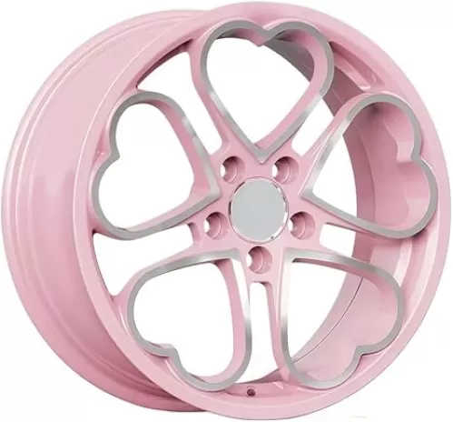 1pcs Forged Heart Wheels And Rims In Pink Black Chrome Compatible For Honda Civic(17)