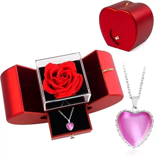 Forever Red Rose Heart Box to My Love, Happy Mother Gifts for Mom from Daughter and Son, I Love You Gifts for Grandma, Birthday Gift for Wife from Husband, Romantic Gifts for Her, Girlfriend