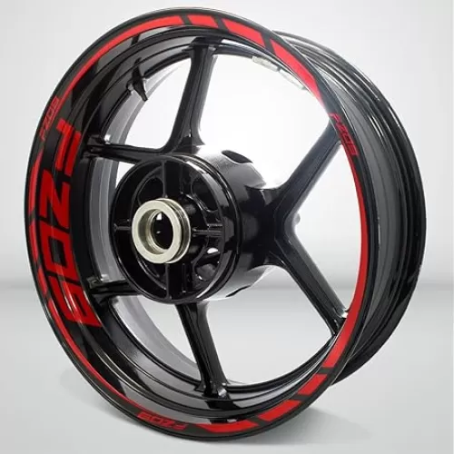 Gloss Red Motorcycle Rim Wheel Decal Accessory Sticker Compatible With Yamaha FZ09