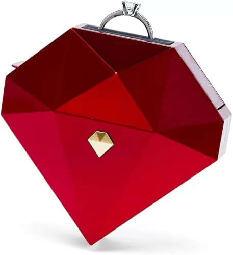 Heart Shaped Ring Gift Box red, Surprised Funny Prank Box, Jewellry Display Box for Wedding, Engagement, Proposal, Birthday and Anniversary