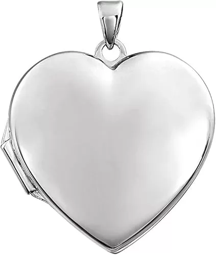 Jewels By Lux 14K White Gold Heart Locket