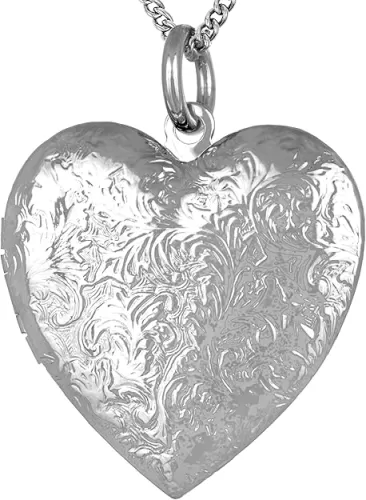 LIFETIME JEWELRY Antique Heart Locket Necklace That Holds Pictures 24k Gold Plated