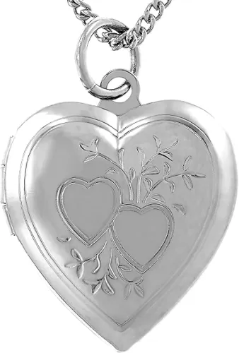 LIFETIME JEWELRY Two Hearts Locket Necklace That Holds Pictures 24k Gold Plated
