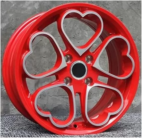Loving Heart 15 Inch 15x6.5 4x100 Alloy Car Wheel Rims Compatible for Toyota Prius C, Scion xb, Hyundai Accent, Nissan Pulsar, Mazda MX-5