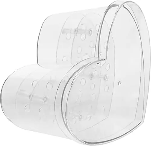 Luxshiny Heart Shaped Vase Acrylic Box Pots Stand with 19 Holes Floral Centerpiece for Valentines Day Wedding Birthday