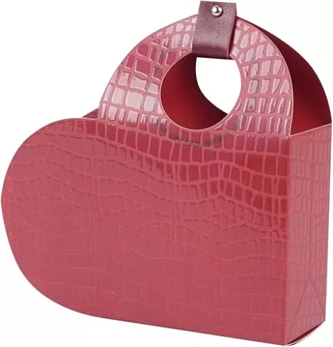 Lyforpyton Red Medium Gift Box Love Heart Gift Box for Girls Women Birthday Wedding Anniversary Valentine's Day - 6.5" 1 Pcs
