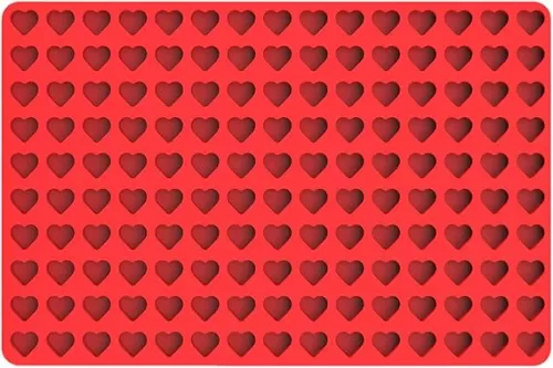 Mini Heart Silicone Molds for Chocolate, Hard Candy, Cream Cheese Mint Molds with Scraper (small heart)