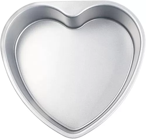 misppro Heart Shaped Cake Pan 7inch Non-Stick Cheesecake Baking Tin for Wedding Birthday DIY Desserts Anodized Aluminum Alloy