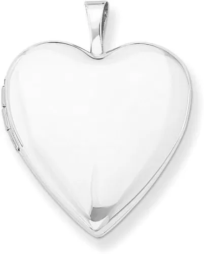 PORI JEWELERS 14K Solid Gold Heart Locket Pendant- for Photos, Messages, Sentimental - Available in Yellow, White, and Rose Gold