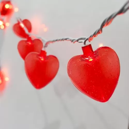 Red Heart String Lights, 8.5Ft Outdoor Valentine